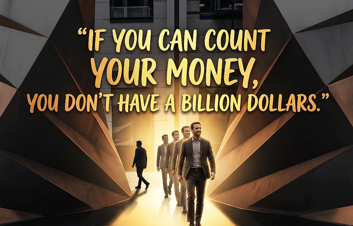 True Billionaire Never Count Cash