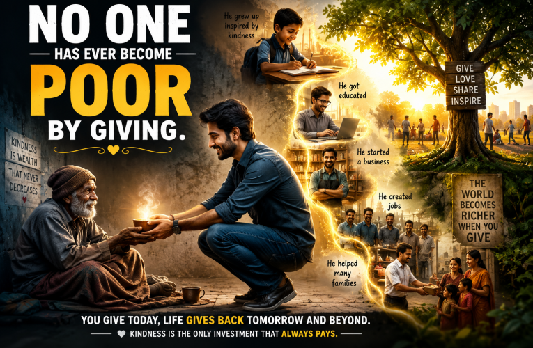 No One Has Ever Become Poor By Giving.